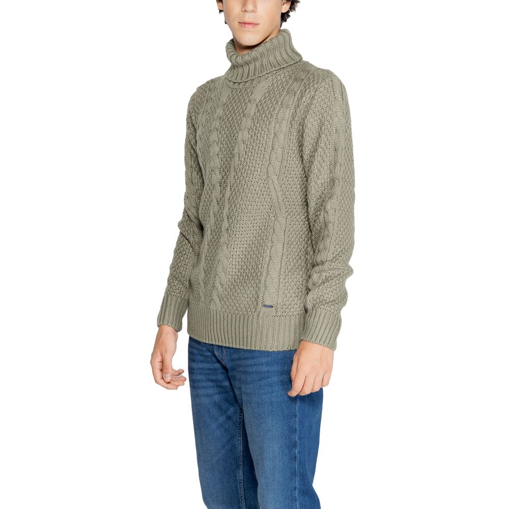 Gianni Lupo Green Polyester Turtleneck