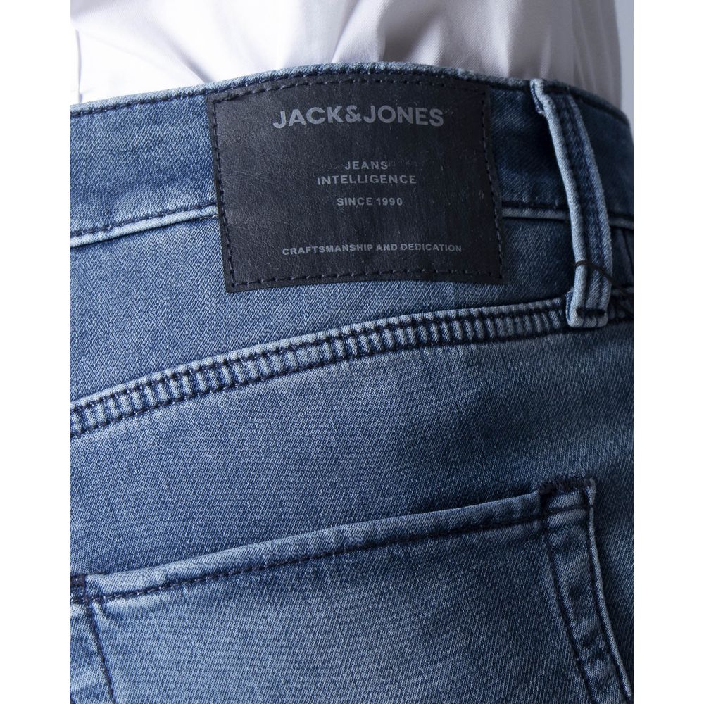 Μπλε βαμβακερό σορτς Jack Jones