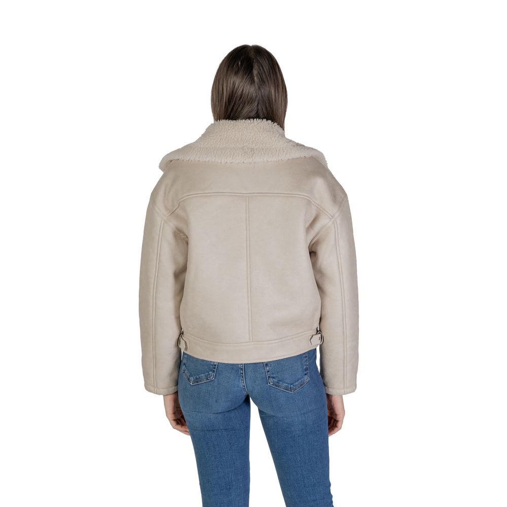 Μπουφάν & Παλτό από συνθετικό δέρμα Vila Clothes Μπεζ