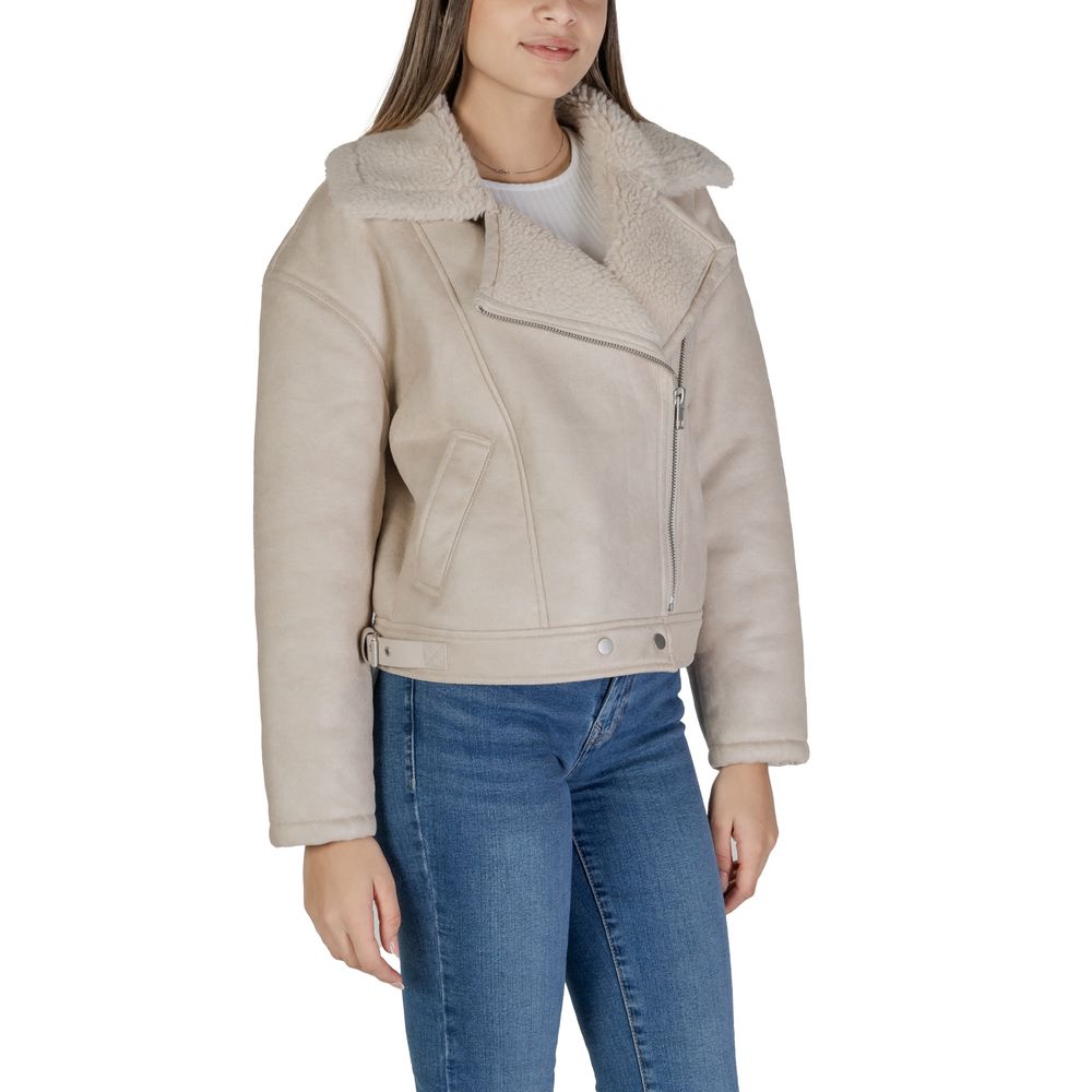 Μπουφάν & Παλτό από συνθετικό δέρμα Vila Clothes Μπεζ