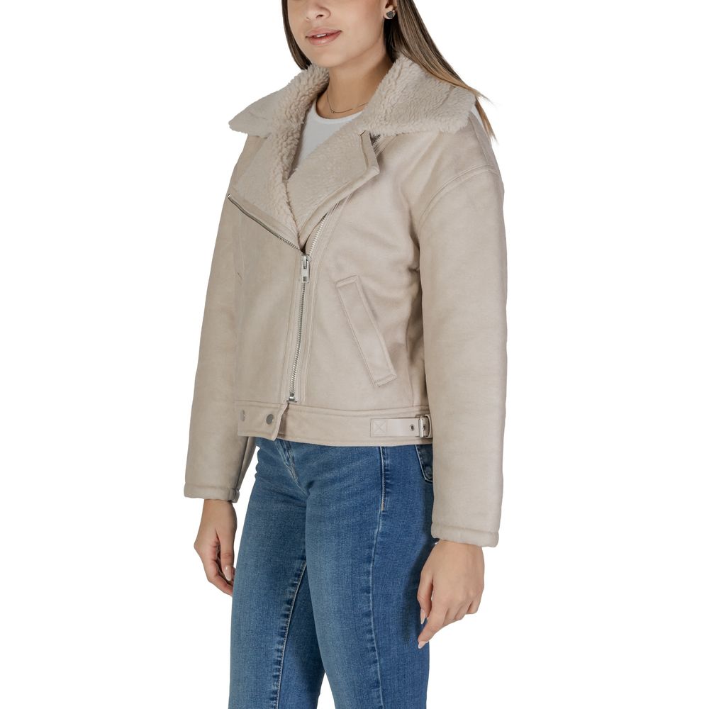 Μπουφάν & Παλτό από συνθετικό δέρμα Vila Clothes Μπεζ