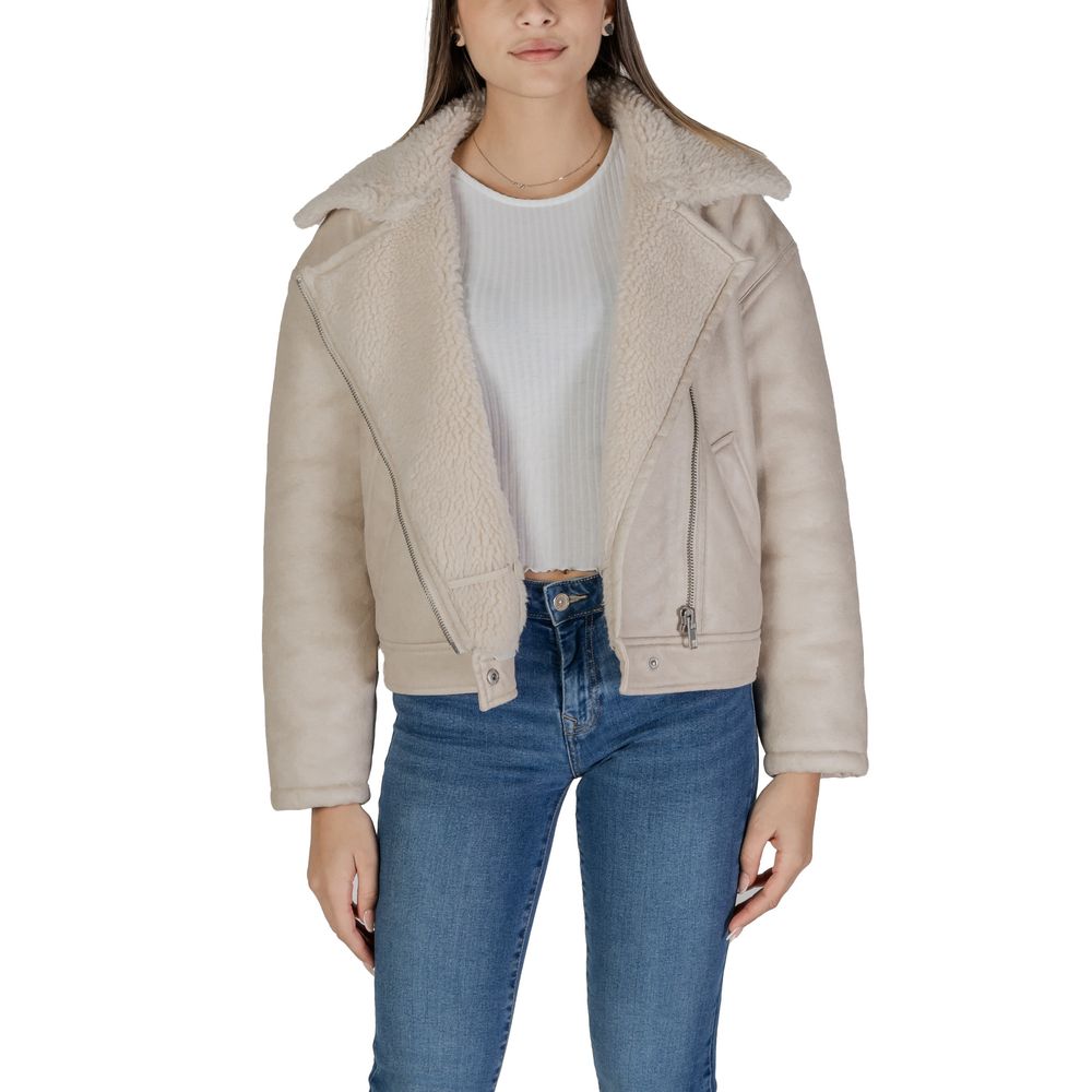 Μπουφάν & Παλτό από συνθετικό δέρμα Vila Clothes Μπεζ