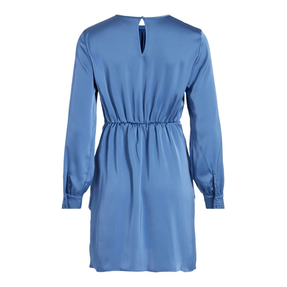 Vila Clothes Μπλε Φόρεμα από ανακυκλωμένο πολυεστέρα