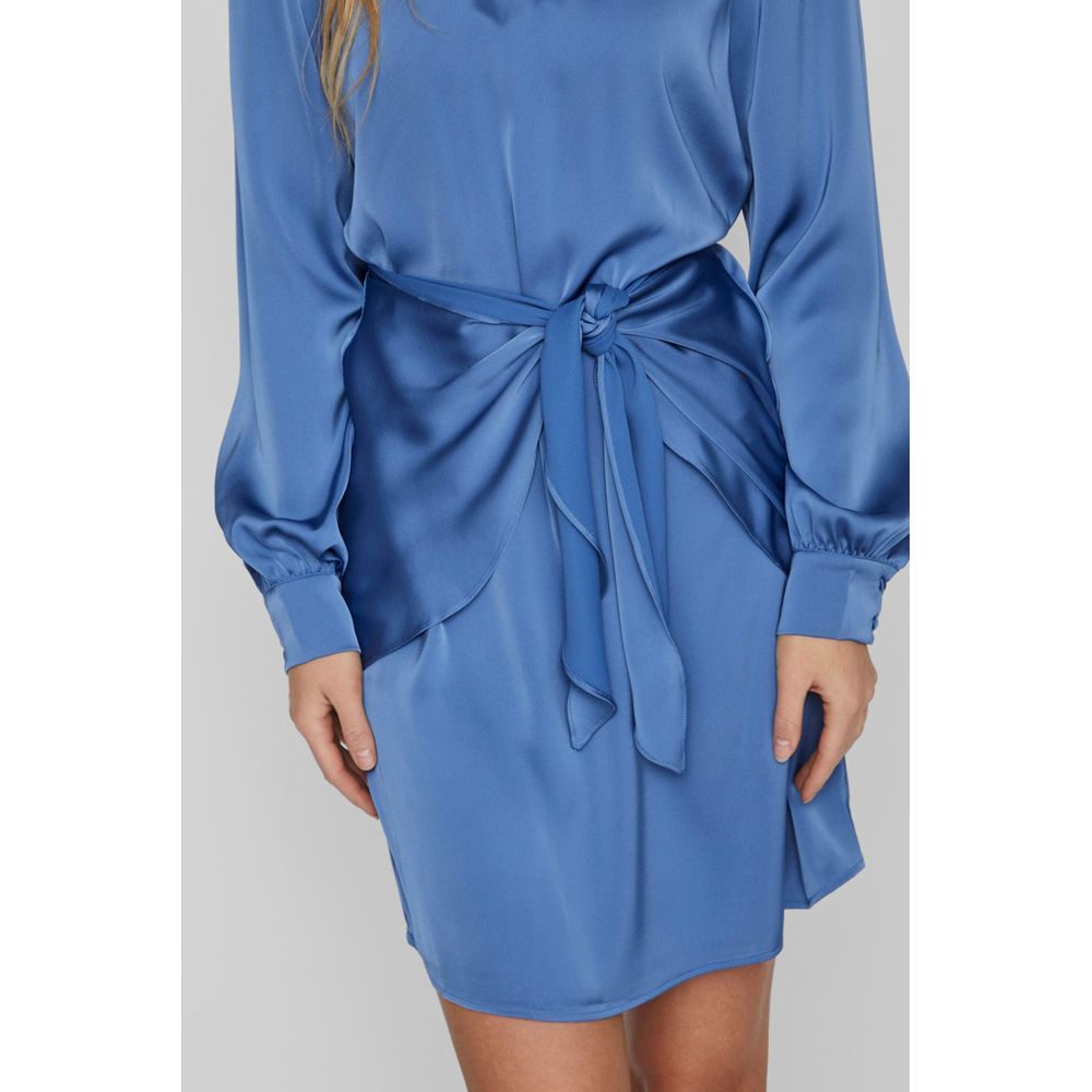 Vila Clothes Μπλε Φόρεμα από ανακυκλωμένο πολυεστέρα