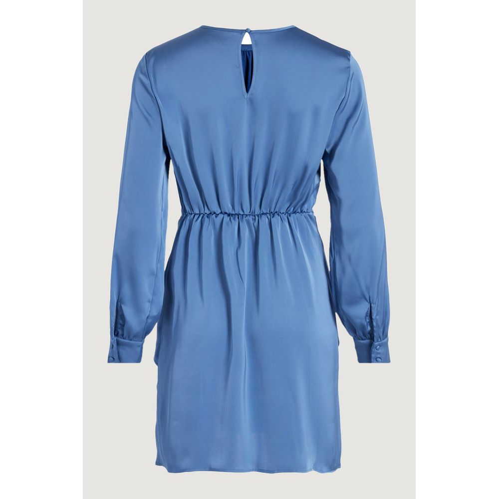 Vila Clothes Μπλε Φόρεμα από ανακυκλωμένο πολυεστέρα