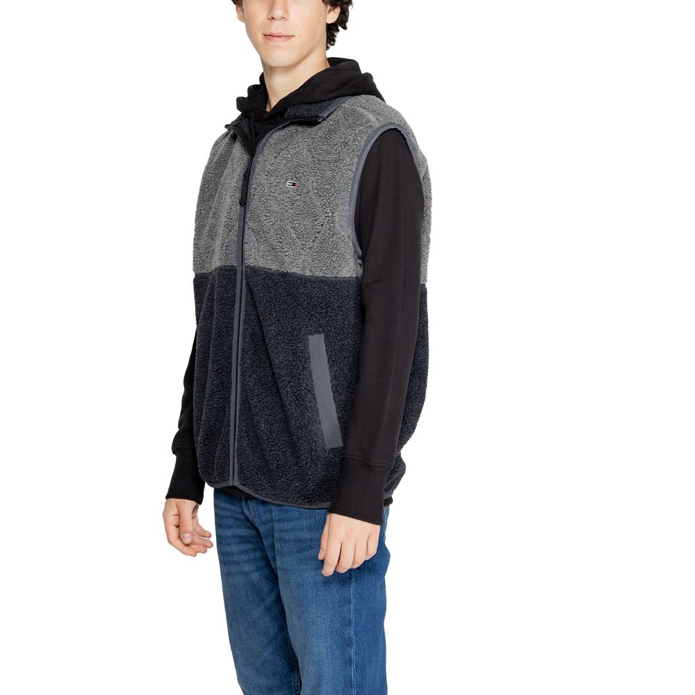 Μπουφάν Tommy Hilfiger Jeans μαύρο ανακυκλωμένο πολυεστέρα