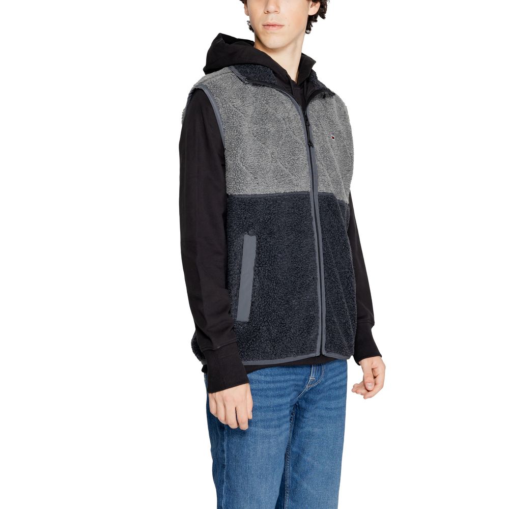 Μπουφάν Tommy Hilfiger Jeans μαύρο ανακυκλωμένο πολυεστέρα