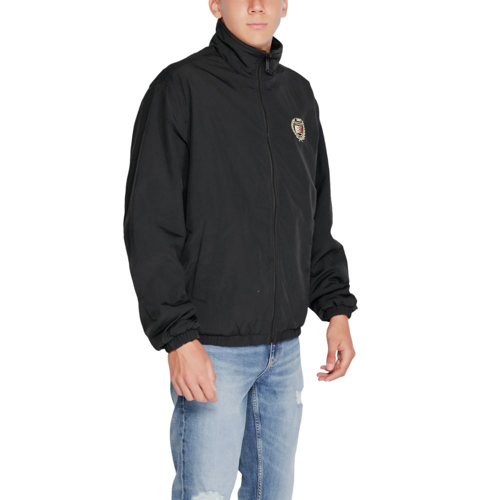 Μπουφάν Tommy Hilfiger Jeans μαύρο ανακυκλωμένο πολυεστέρα