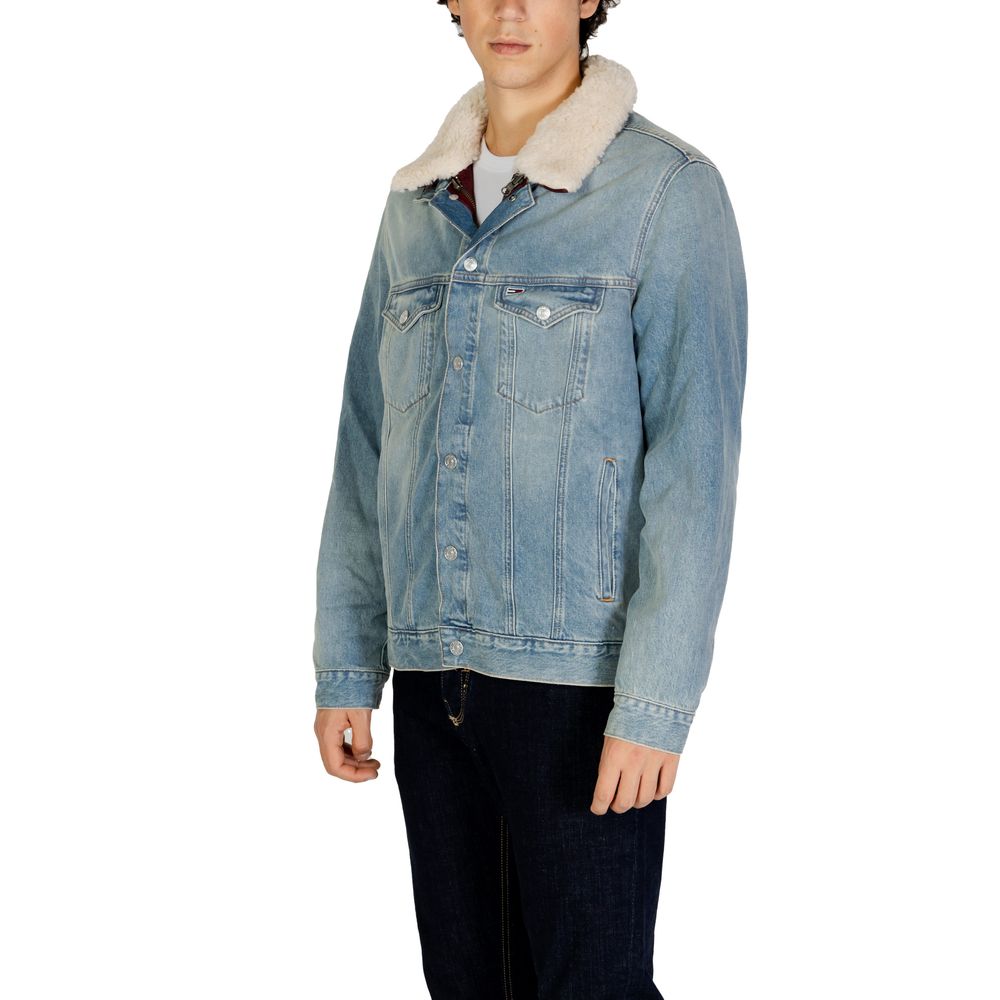 Μπουφάν Tommy Hilfiger Jeans Light Blue Cotton Jacket