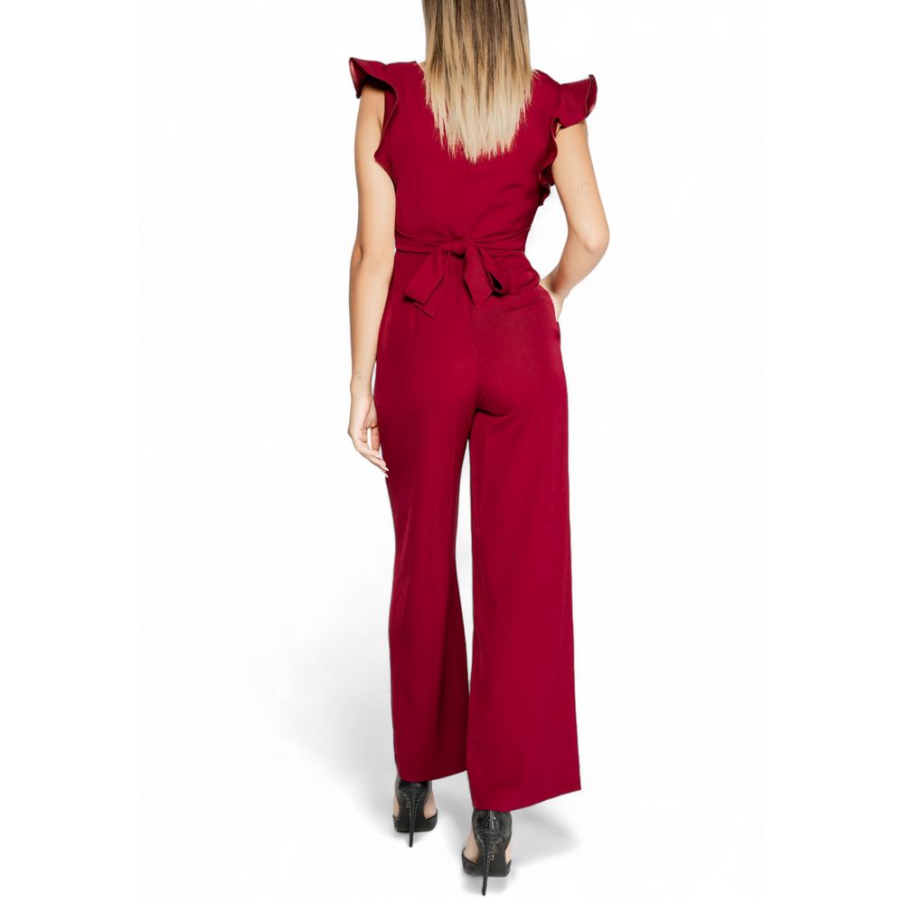 Rinascimento Bordeaux Polyester Jumpsuit