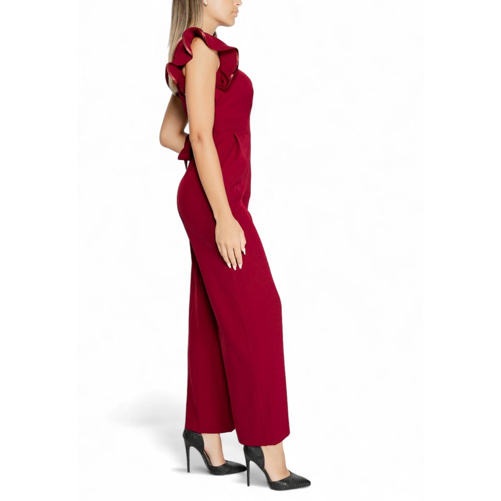 Rinascimento Bordeaux Polyester Jumpsuit