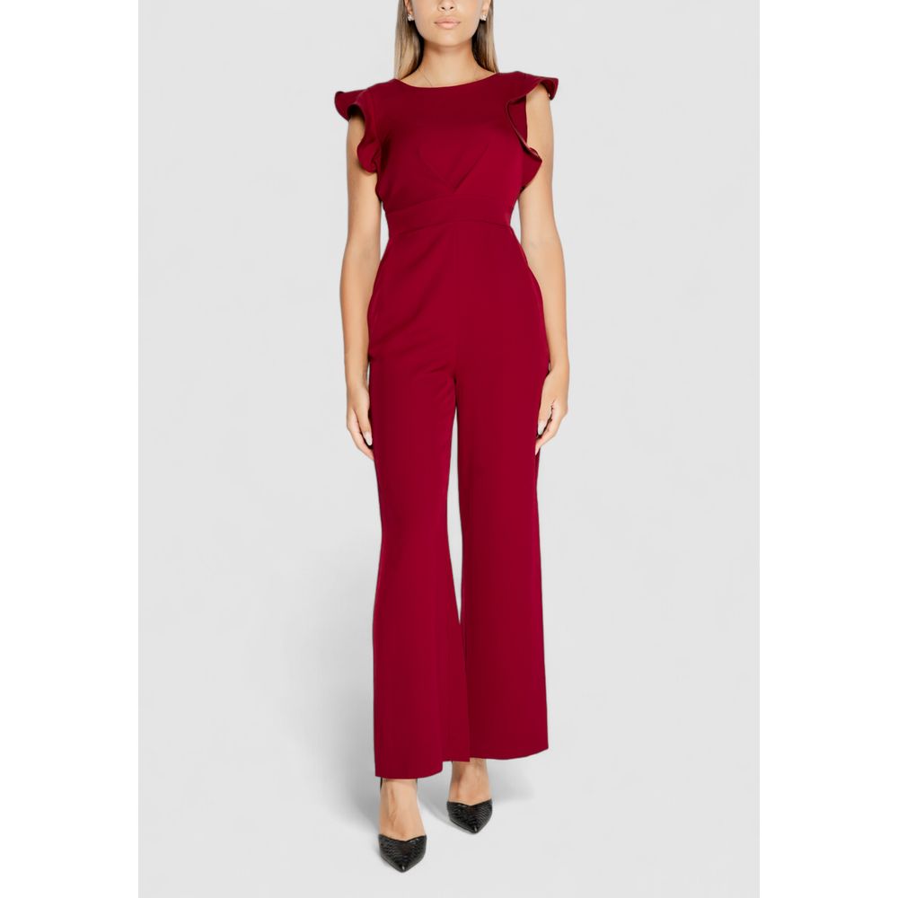 Rinascimento Bordeaux Polyester Jumpsuit