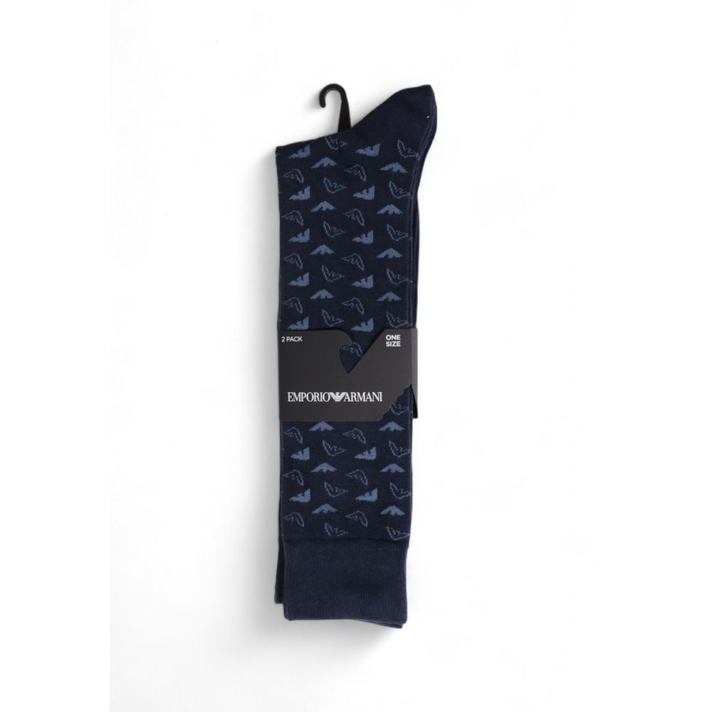 Emporio Armani Underwear Blue Cotton Socks