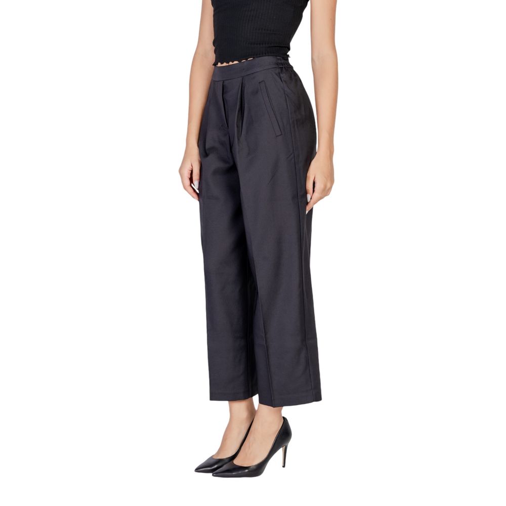 ICHI Black Polyester Pant