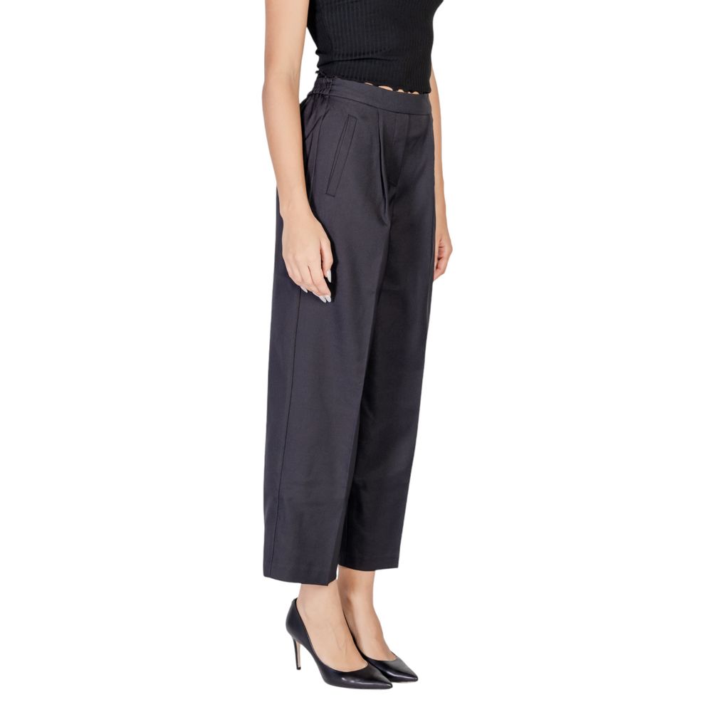 ICHI Black Polyester Pant