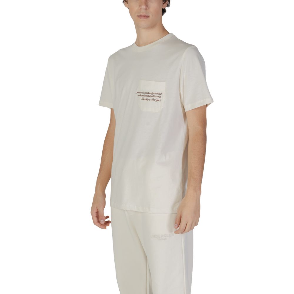 Underclub Κρεμ Βαμβακερό T-Shirt