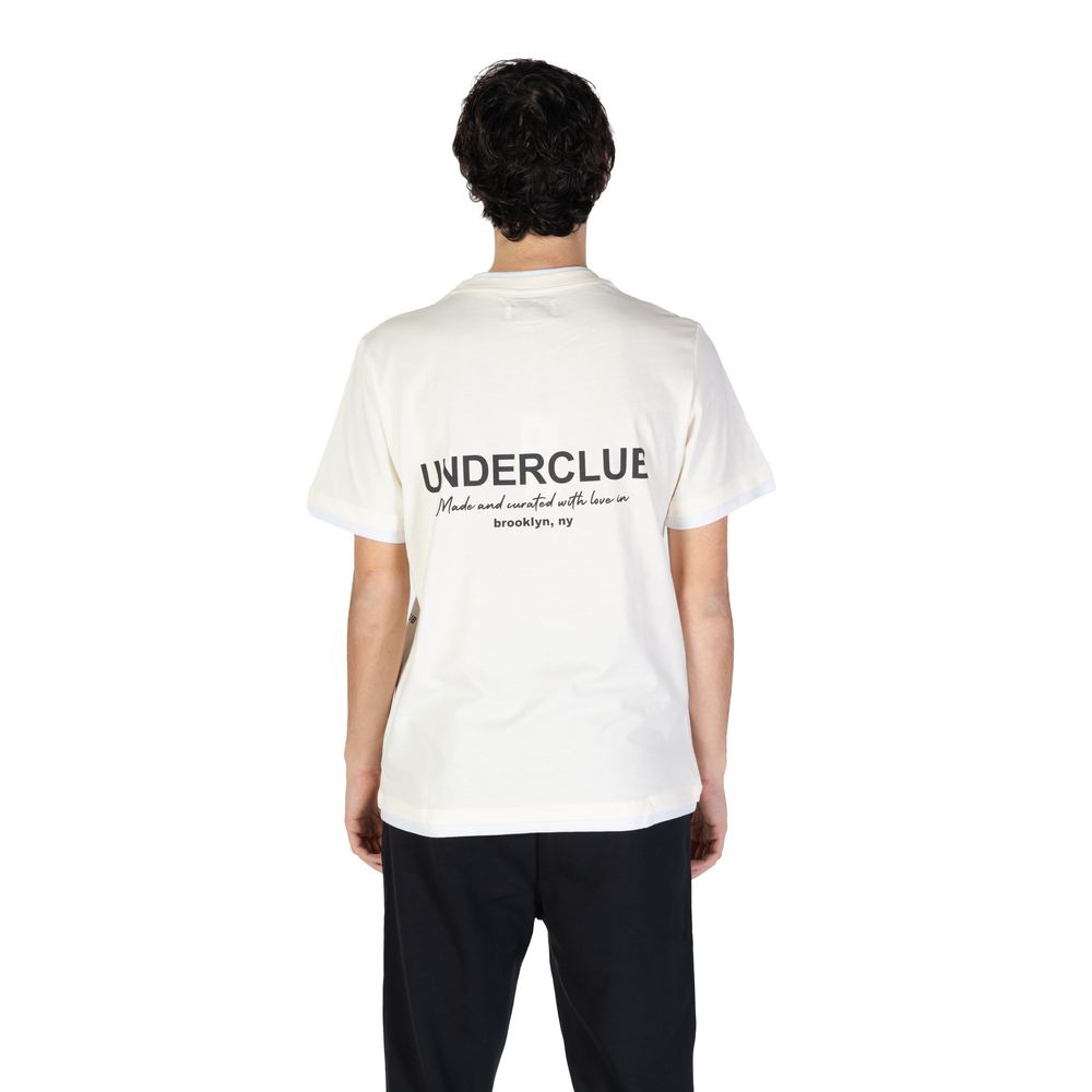 Underclub Κρεμ Βαμβακερό T-Shirt