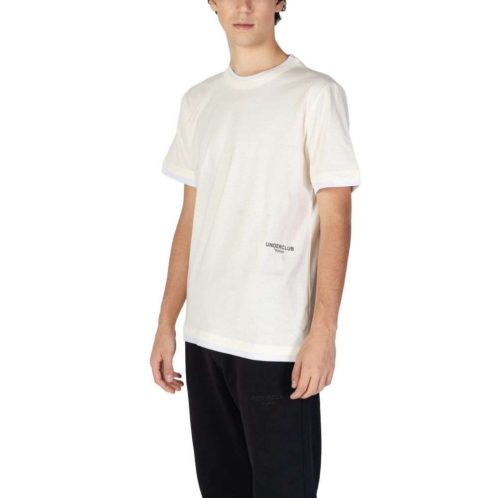 Underclub Κρεμ Βαμβακερό T-Shirt