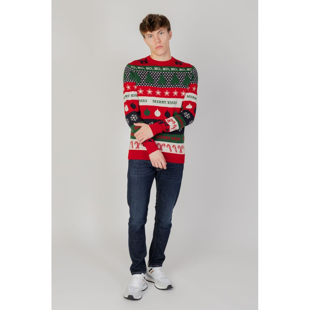 Only & Sons Red Cotton Sweatshirt