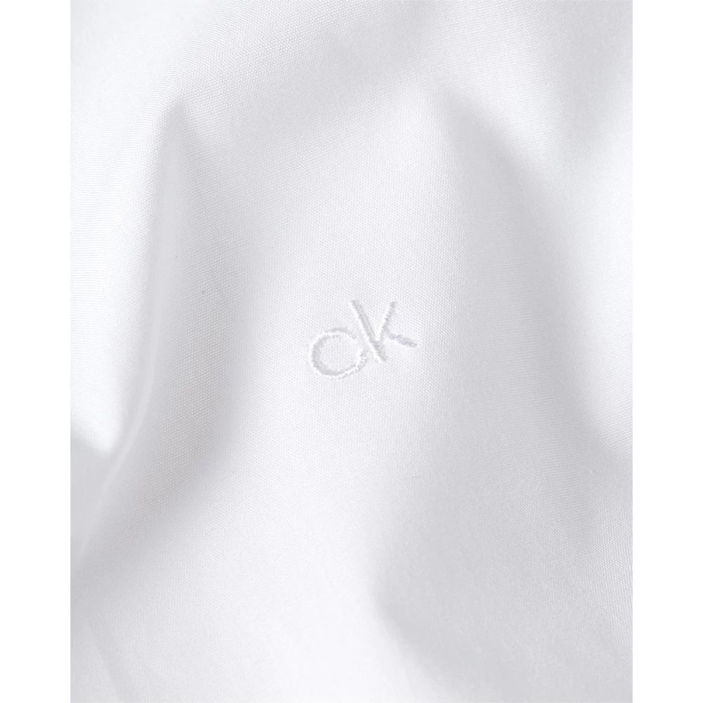 Λευκό βαμβακερό πουκάμισο Calvin Klein