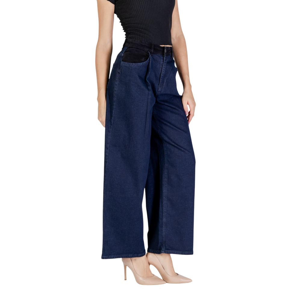 Τζιν και παντελόνι ICHI Blue Cotton