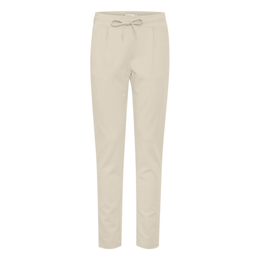 ICHI Beige Polyester Casual Pants