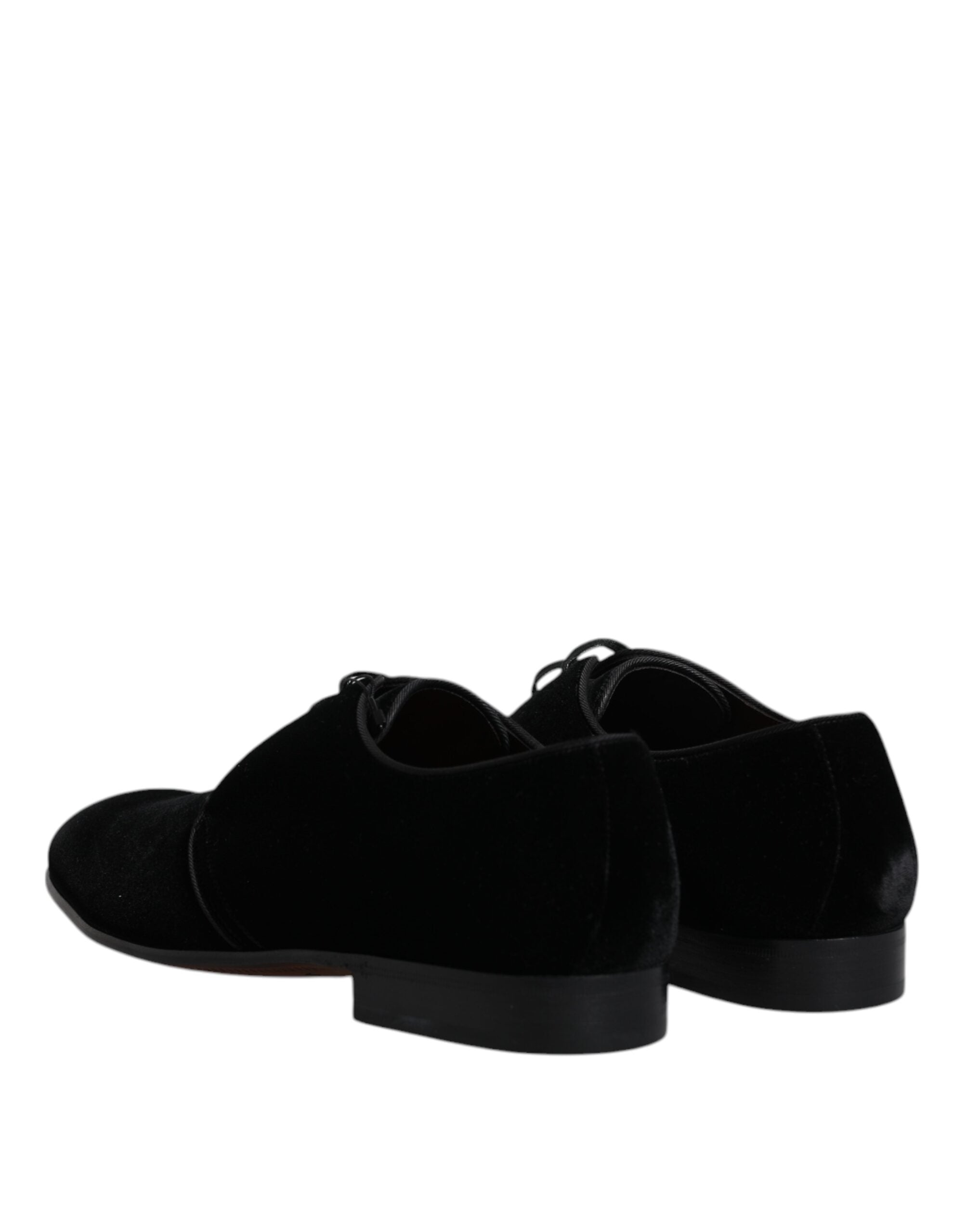 Παπούτσια Derby με κορδόνια Dolce & Gabbana Black Velvet