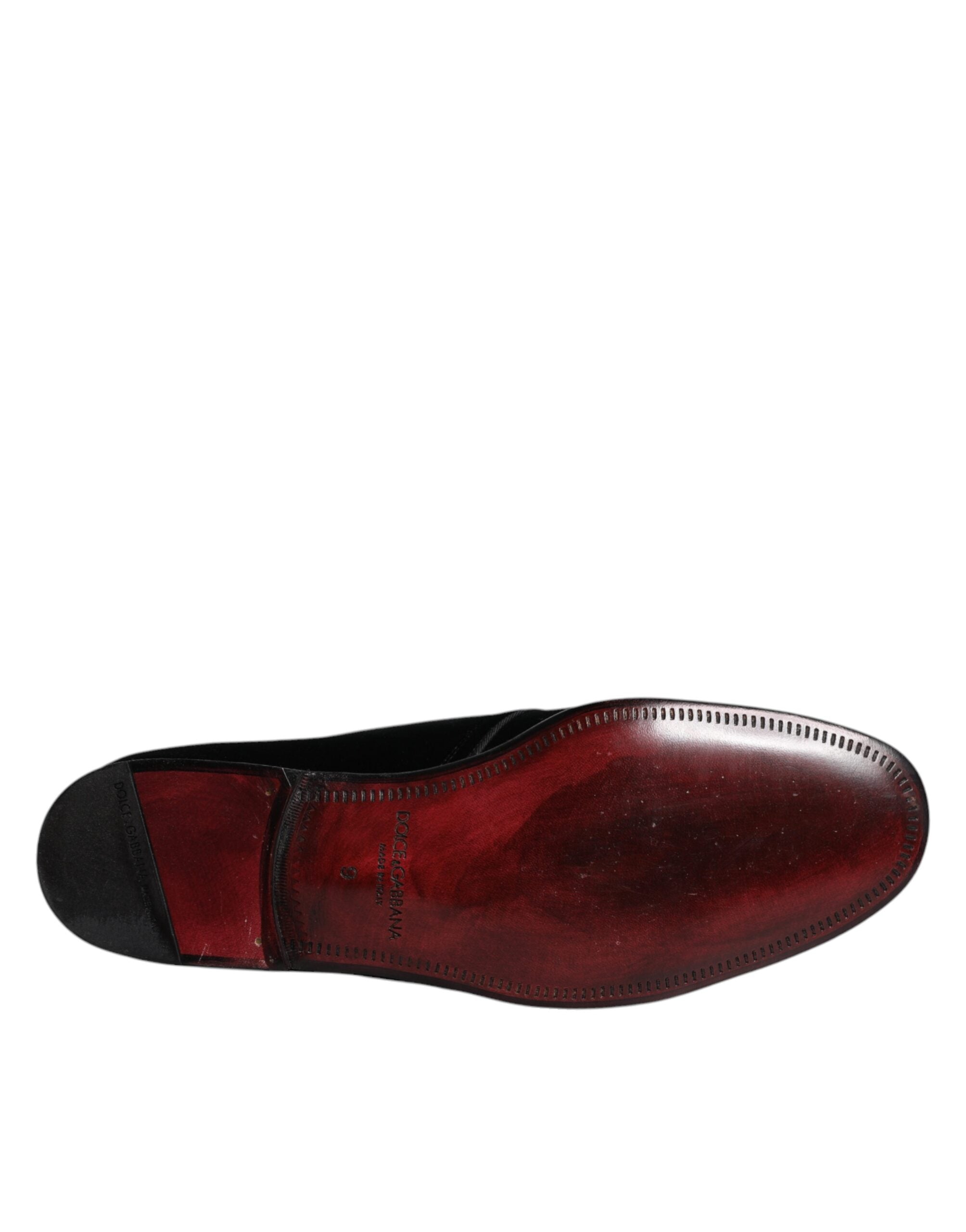 Παπούτσια Derby με κορδόνια Dolce & Gabbana Black Velvet