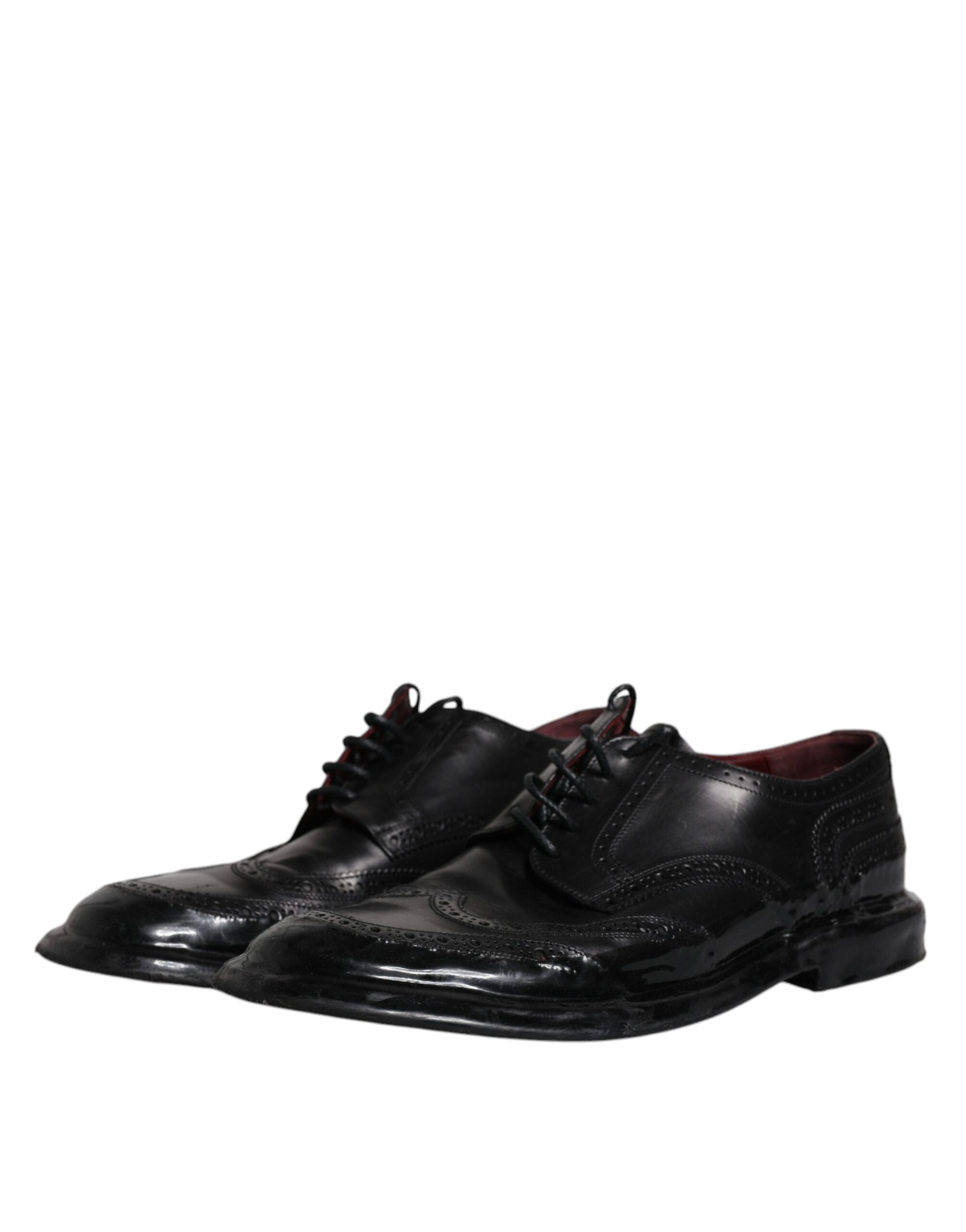 Επίσημα παπούτσια Dolce & Gabbana Μαύρα Δερμάτινα Derby Wingtip