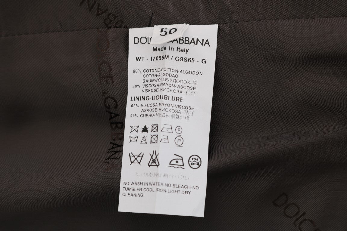 Κομψό ριγέ γκρι γιλέκο Dolce & Gabbana