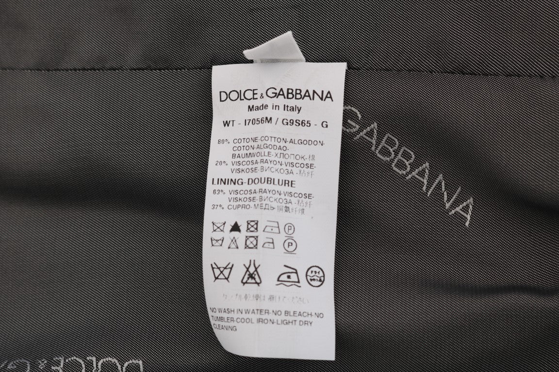 Κομψό γκρι ριγέ γιλέκο Dolce & Gabbana