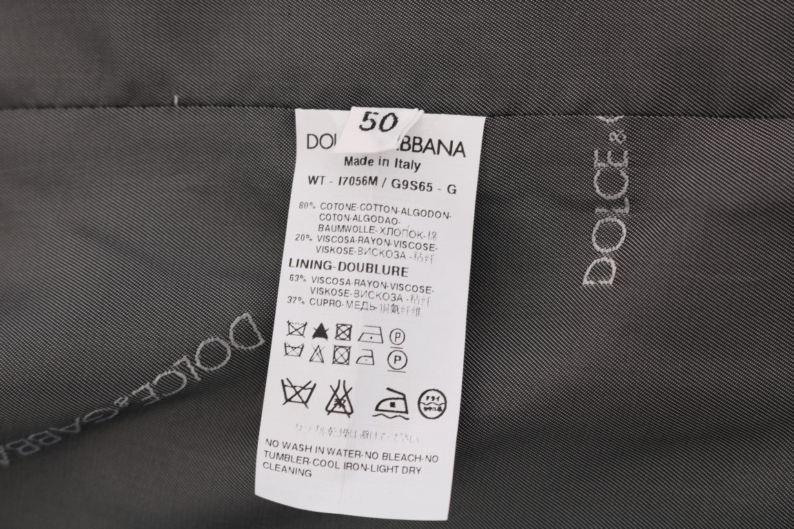 Κομψό ριγέ γκρι γιλέκο Dolce & Gabbana