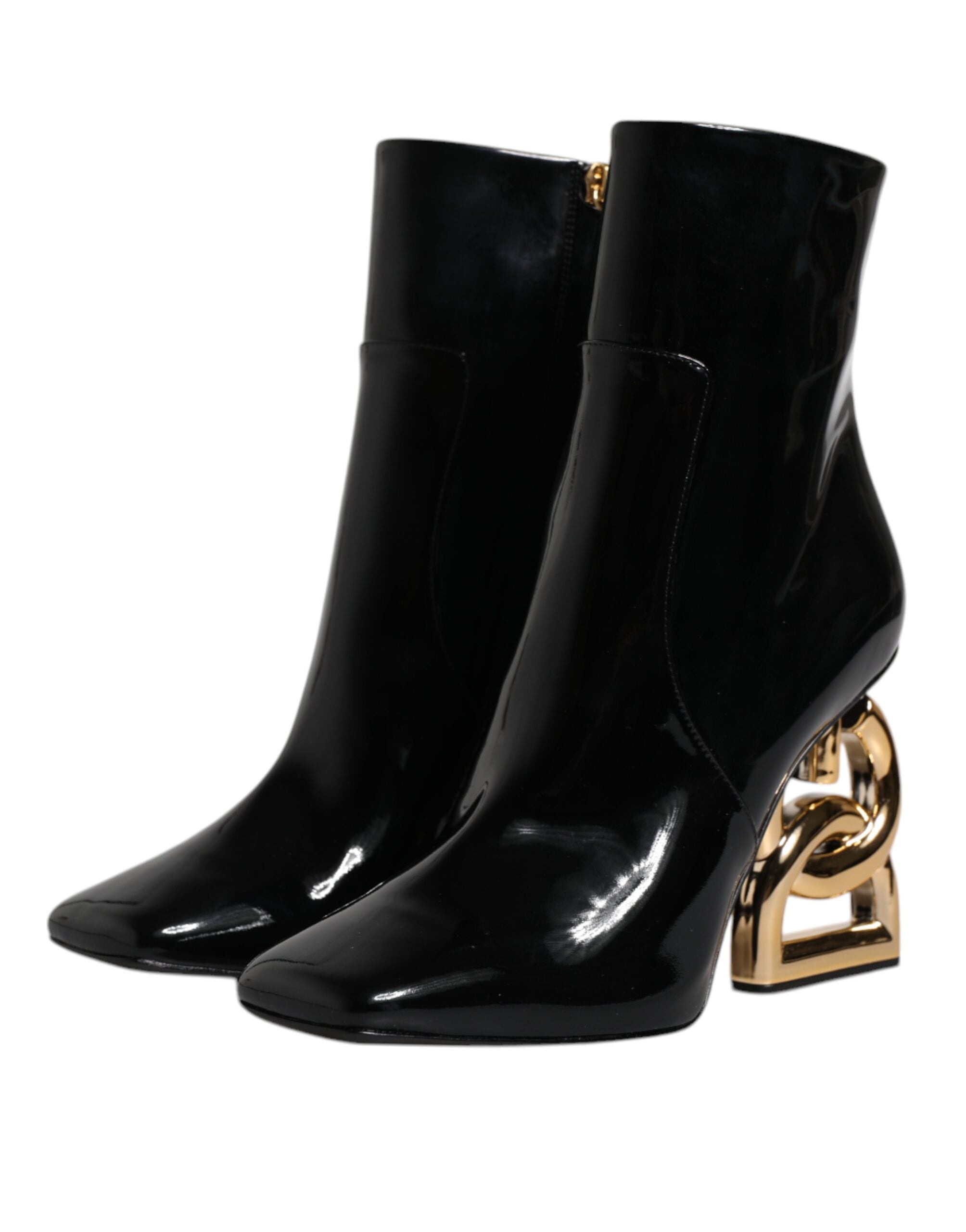 Παπούτσια Dolce & Gabbana Black Jackie Leather Mid Calf Boots