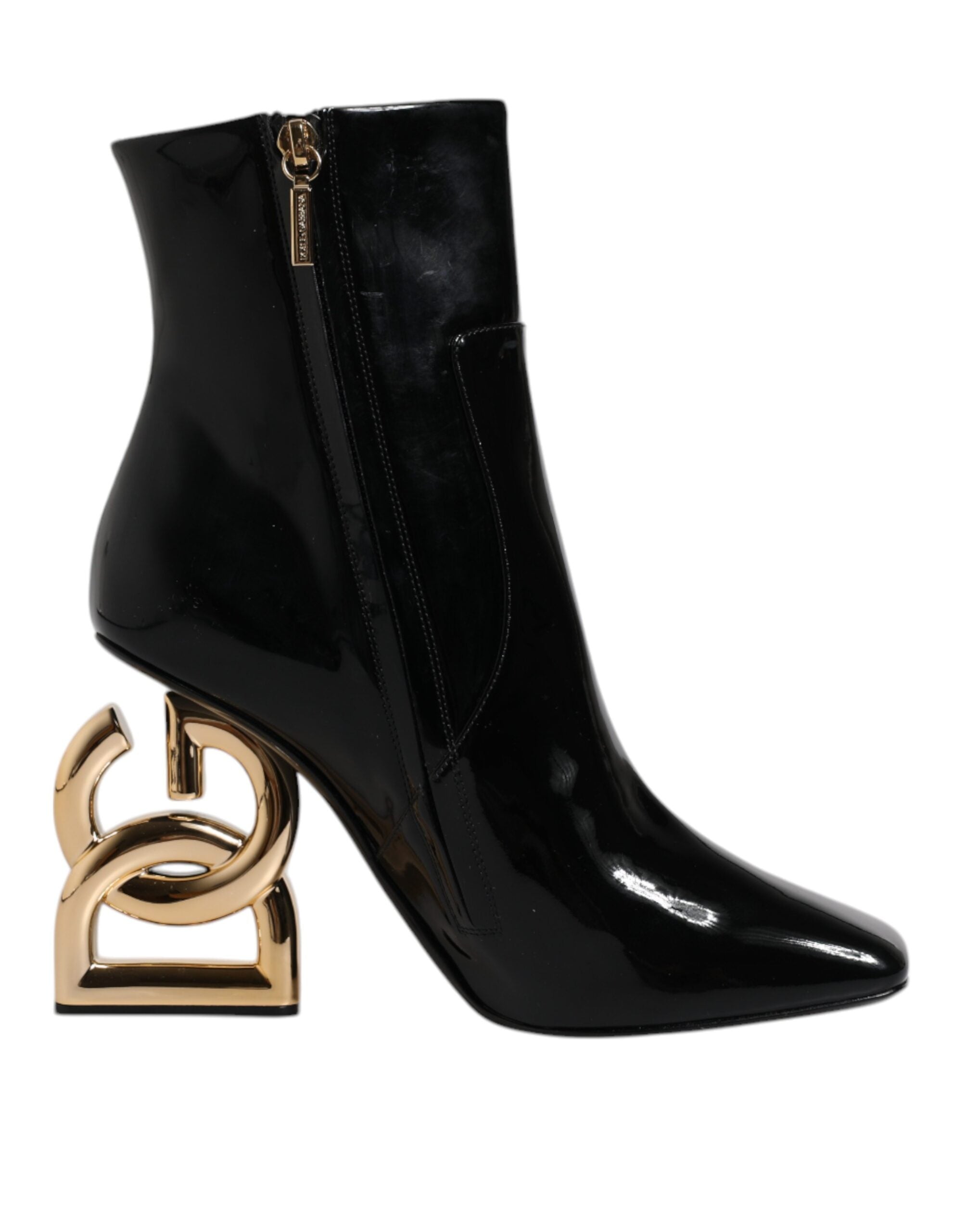 Παπούτσια Dolce & Gabbana Black Jackie Leather Mid Calf Boots