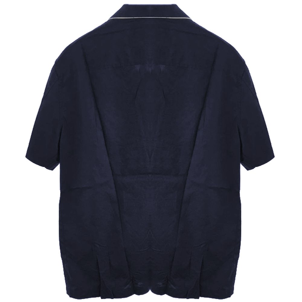 Μπλε βαμβακερό πουκάμισο Emporio Armani