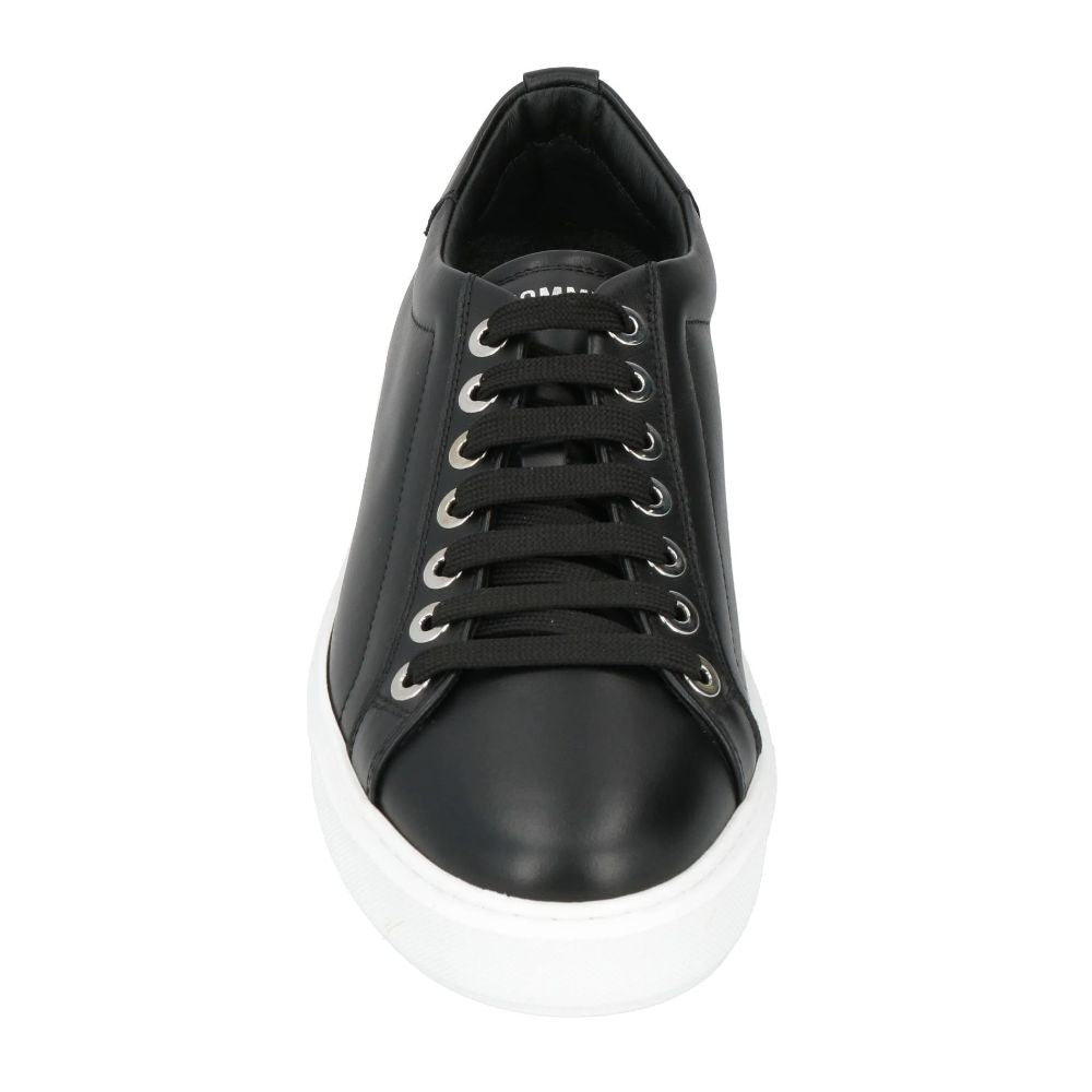 Les Hommes Μαύρο Δερμάτινο Di Calfskin Sneaker