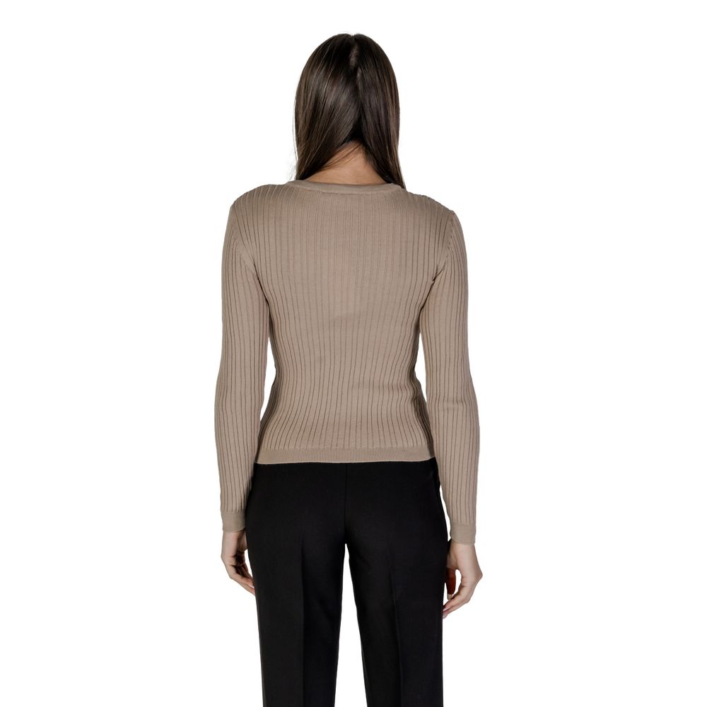 Vila Clothes Beige Μπλούζες & T-Shirt από ανακυκλωμένο πολυεστέρα