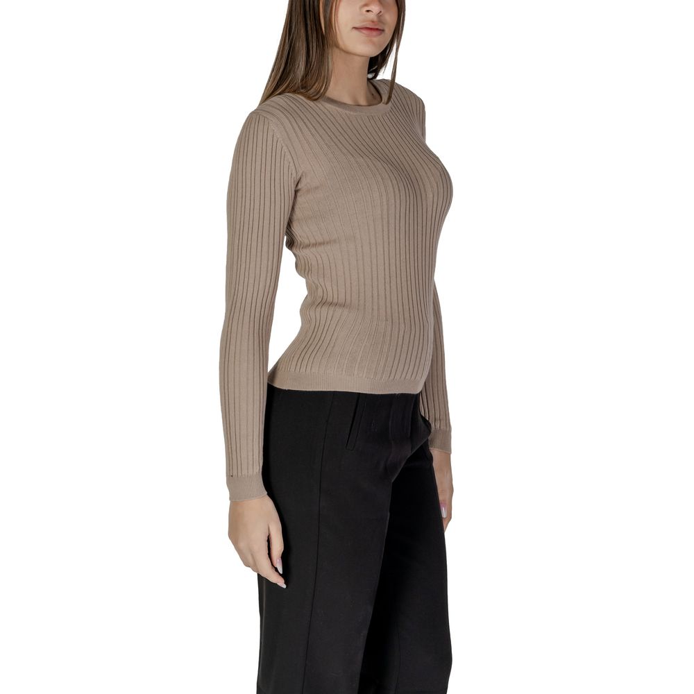 Vila Clothes Beige Μπλούζες & T-Shirt από ανακυκλωμένο πολυεστέρα