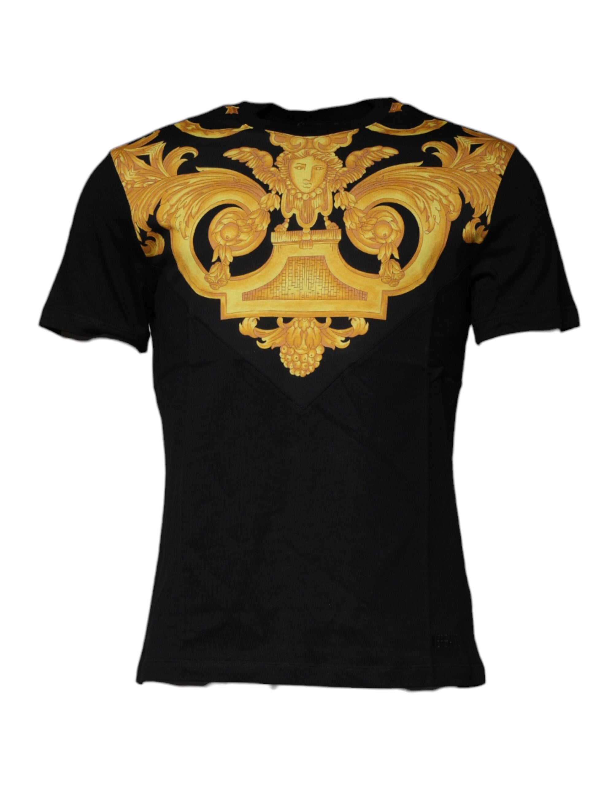 Μπλουζάκι Versace Black Medusa Print Cotton Crew Neck