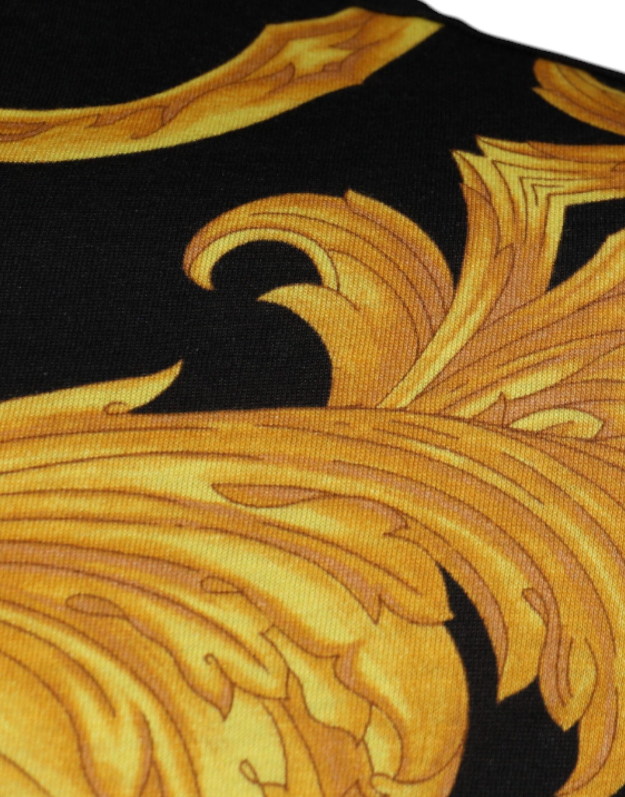 Μπλουζάκι Versace Black Medusa Print Cotton Crew Neck