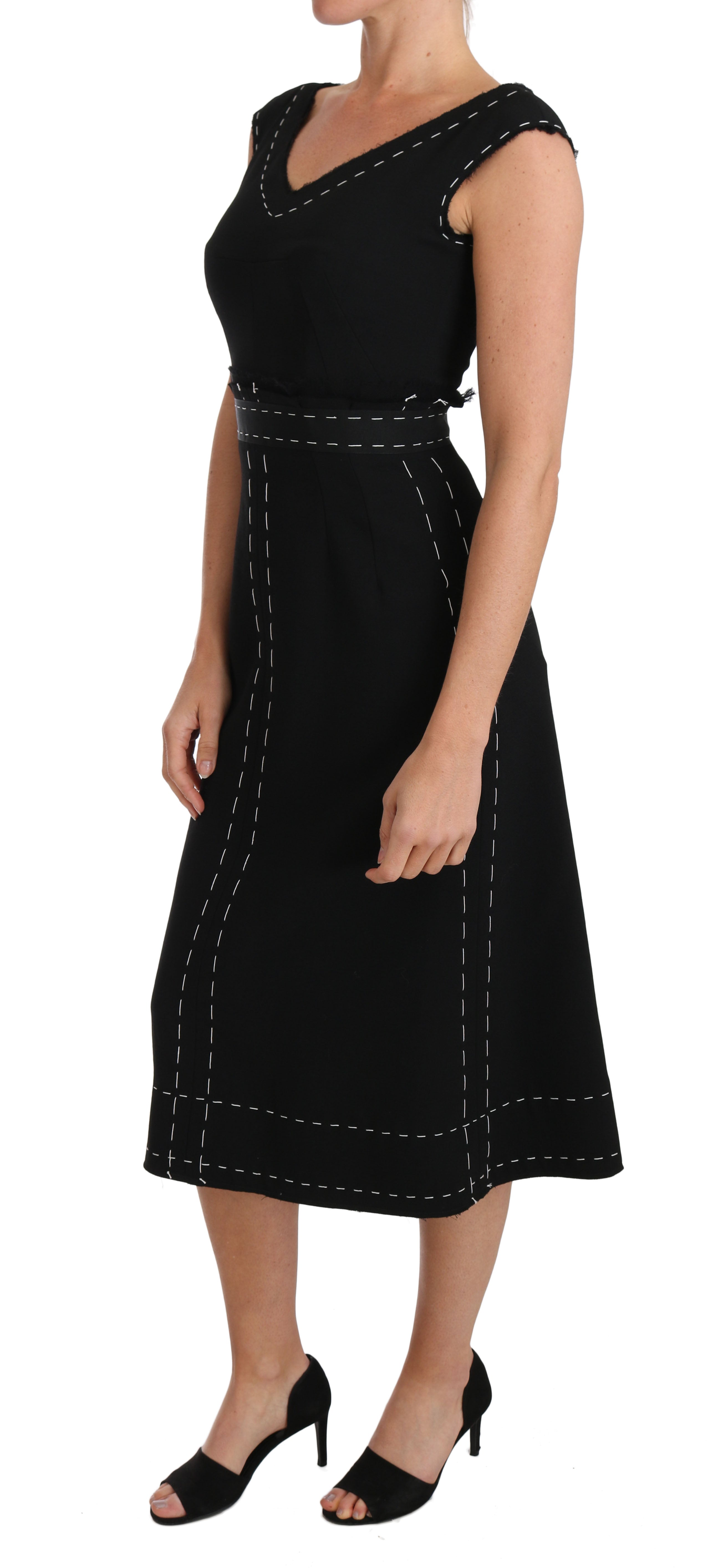 Κομψό μάλλινο φόρεμα με μαύρη θήκη Dolce & Gabbana
