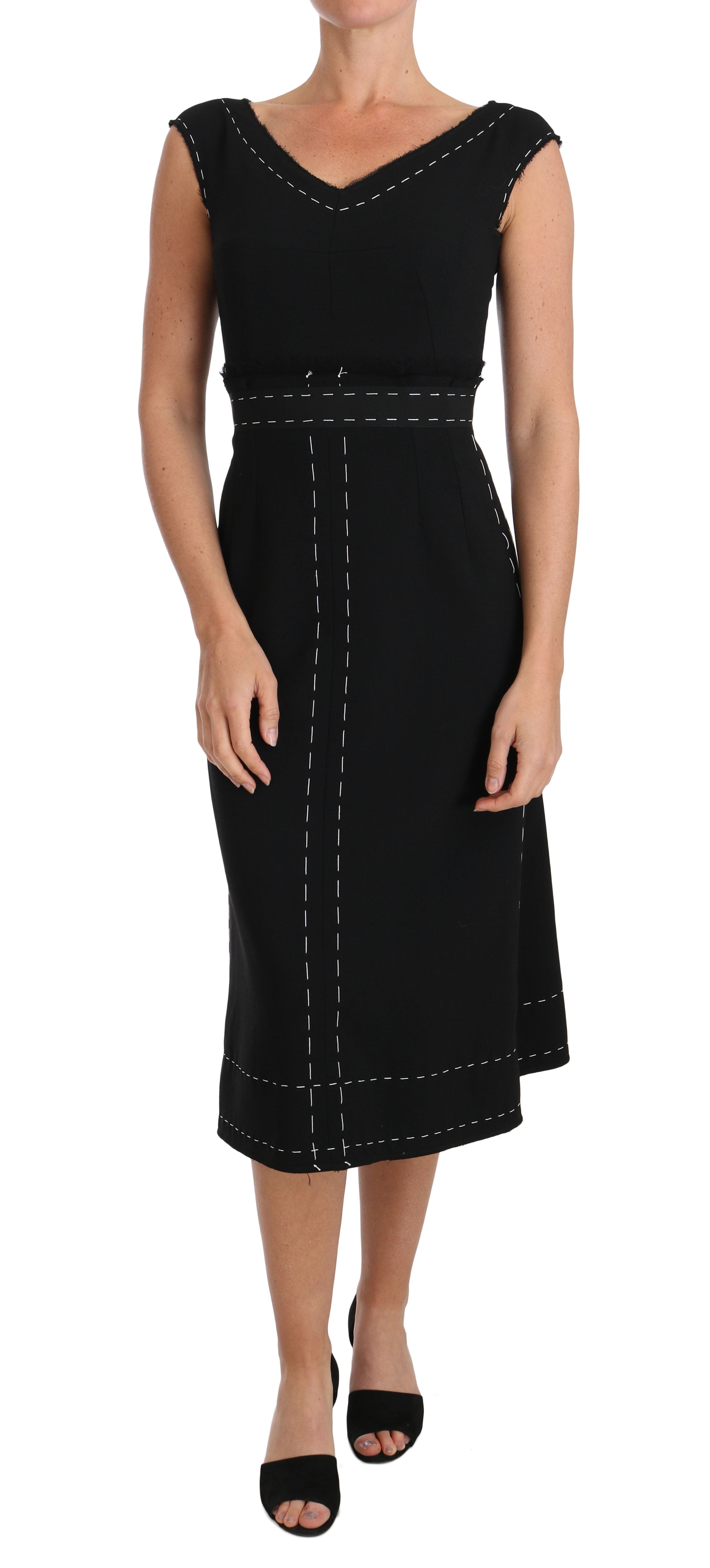 Κομψό μάλλινο φόρεμα με μαύρη θήκη Dolce & Gabbana