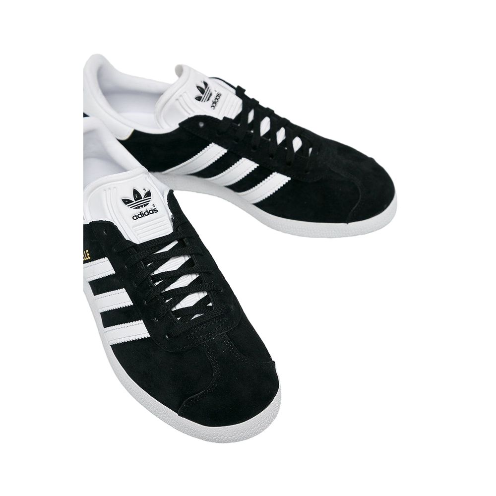 Μαύρα δερμάτινα αθλητικά παπούτσια Adidas