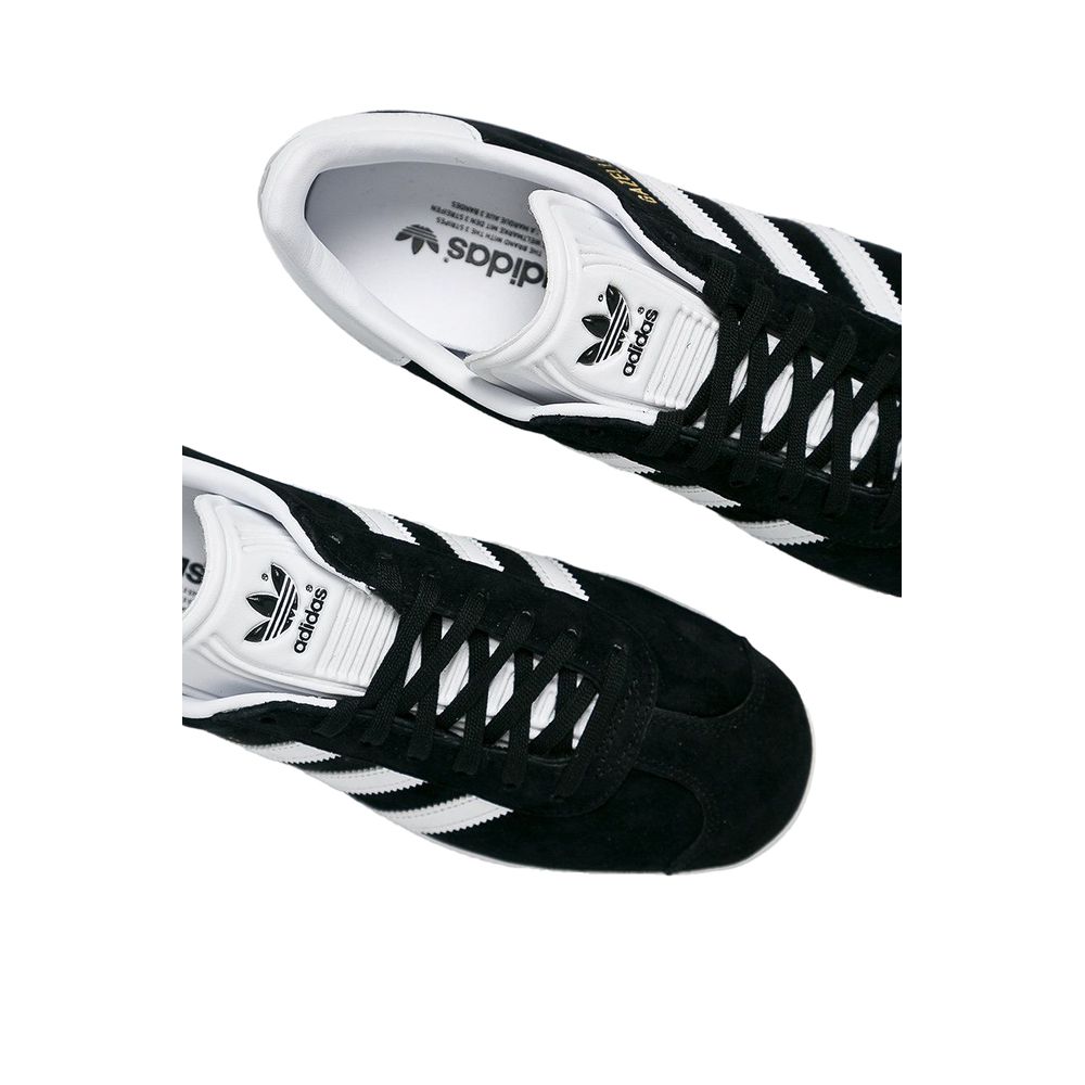 Μαύρα δερμάτινα αθλητικά παπούτσια Adidas