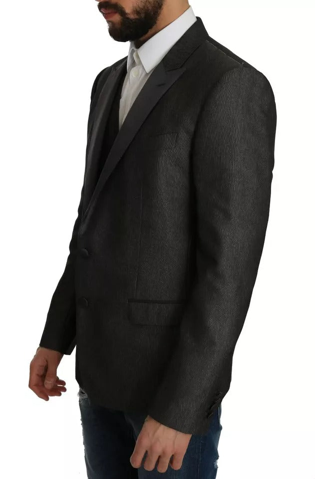 Dolce & Gabbana Grey MARTINI 2 Piece Vest Coat Blazer