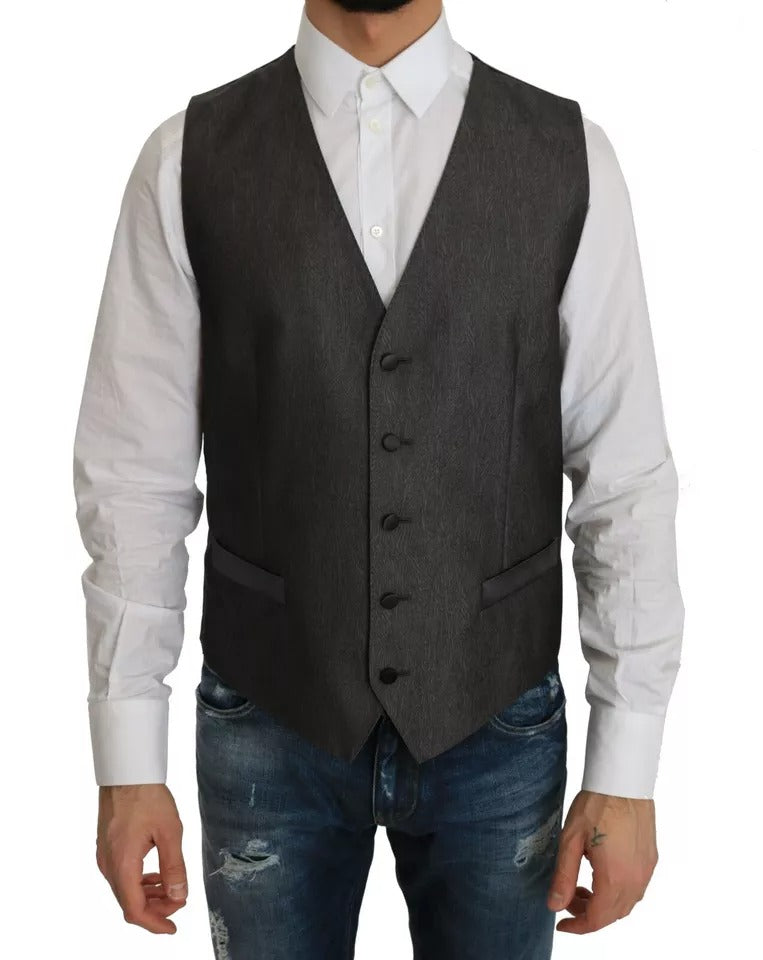 Dolce & Gabbana Grey MARTINI 2 Piece Vest Coat Blazer