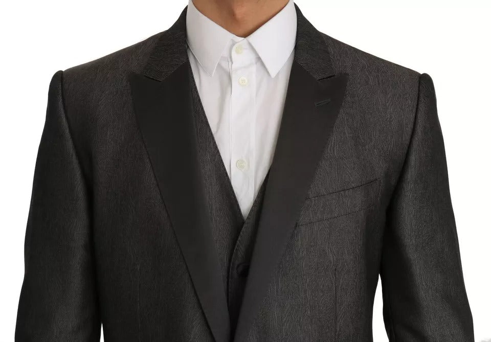 Dolce & Gabbana Grey MARTINI 2 Piece Vest Coat Blazer
