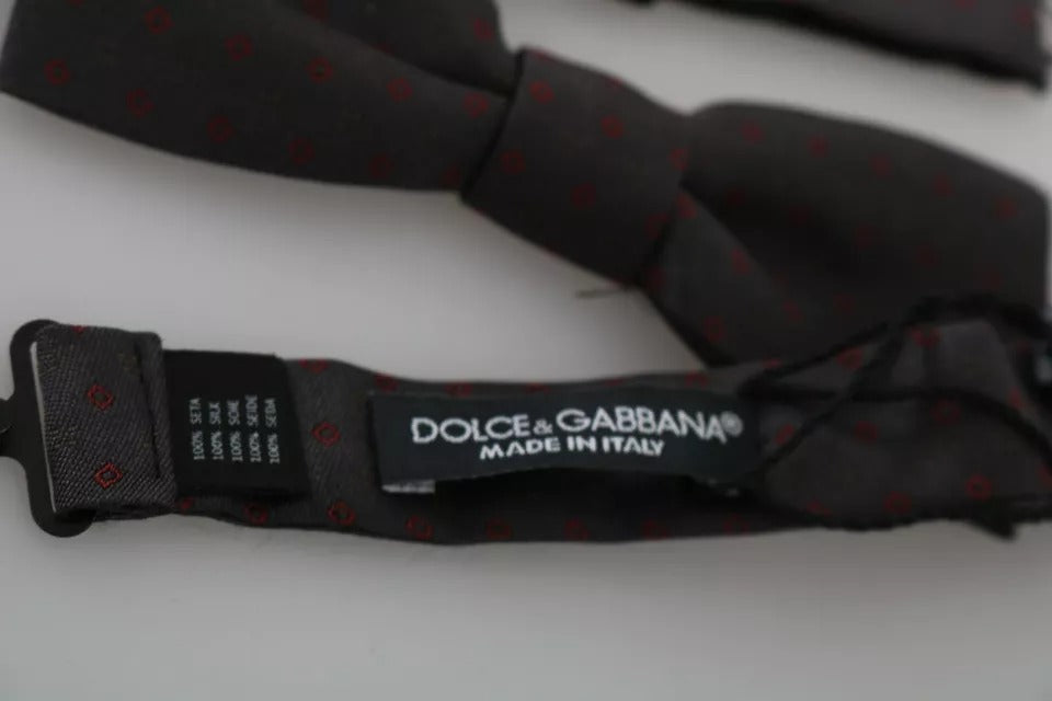 Ρυθμιζόμενο παπιγιόν στο λαιμό Dolce & Gabbana με κουκκίδες από μετάξι