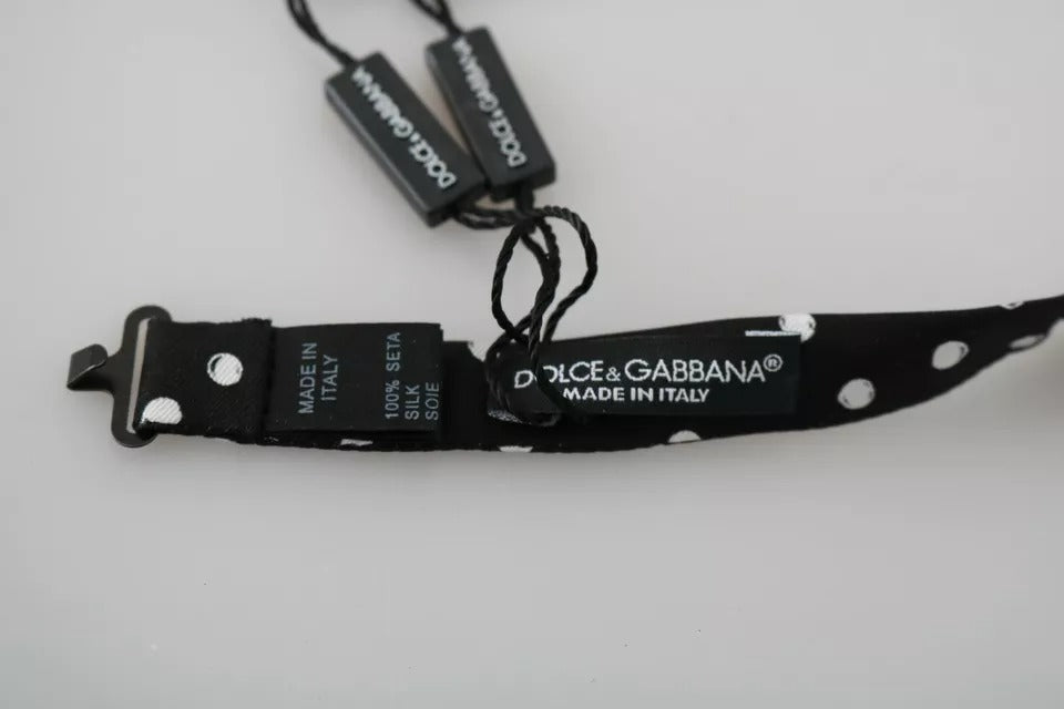 Ρυθμιζόμενο παπιγιόν στο λαιμό Dolce & Gabbana Μαύρο Πουά