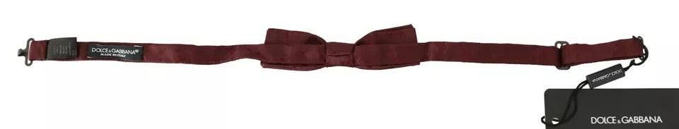 Ρυθμιζόμενο παπιγιόν Dolce & Gabbana Bordeaux Silk Floral Faille
